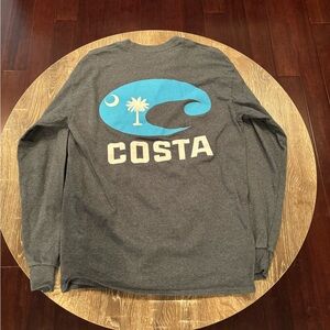 Costa Grey Long Sleeve Shirt Size Medium